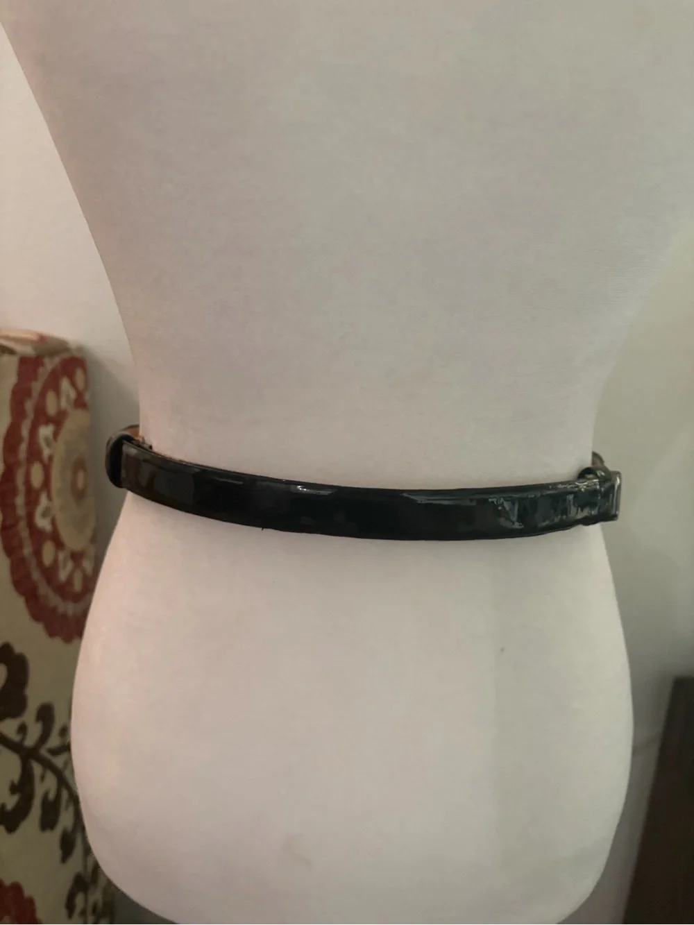 Designer inspired Black Belt with Gold Toggle Hardware
